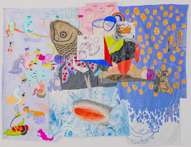 mixed media on canvas, 230 x 305 cm, 2021